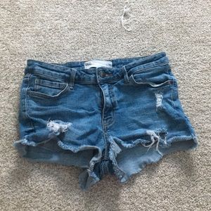 Dark washed shorts from tillys
